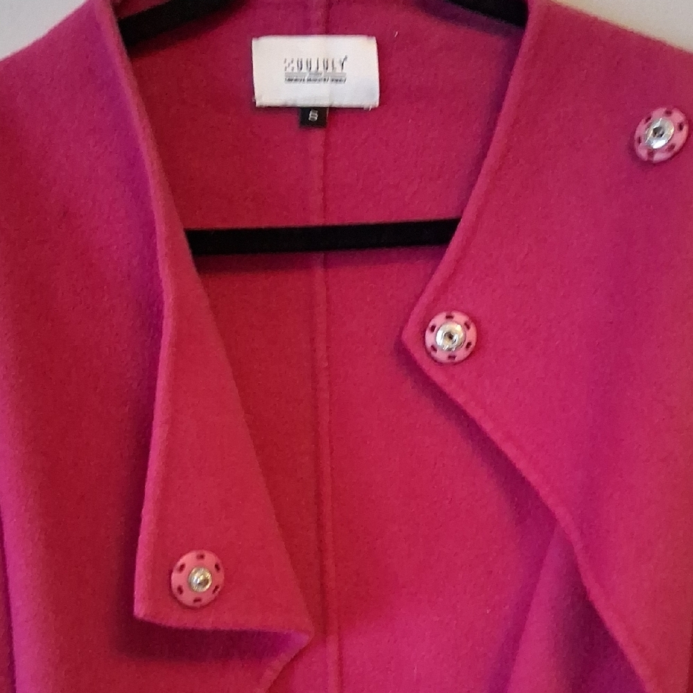 Women's Pink Belted Coat - Picture 3 of 3